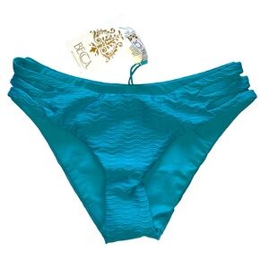 BECCA Teal hipster Bikini Bottom Only XS